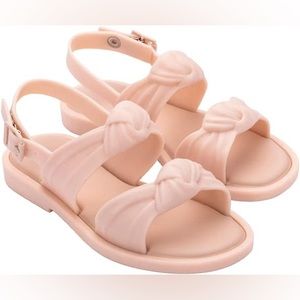 Mini Melissa Pink glitter Velvet Sandal